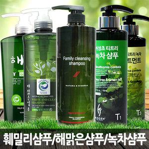 훼밀리 클렌징 샴푸1000g/해든 해맑은샴푸500g/어성초 500ml/기능성/케어/산성