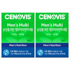 세노비스 남성을 위한 멀티비타민미네랄, 60캡슐, 60일분, 2개