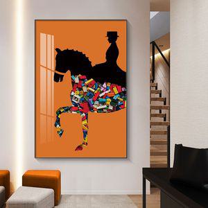 말그림 액자 인테리어 그림 사진액자 아트 일러스트 말 액자 성공 풍수인테리어