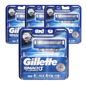 질레트 마하3 터보 면도날 4입 X 4개 / 터보날