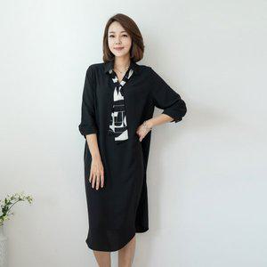 [마담4060]엄마옷 마담4060 실켓스카프여름원피스-ROP2404020-