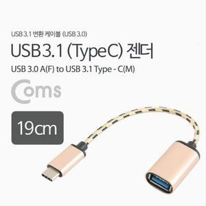[RGN66PP9]USB 3 1 TypeC 젠더 USB 3 0 AtoC타입 20cm 3.1