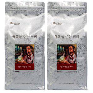 [기타]맥널티 행복을 주는 커피 (홀빈) 블루마운틴 로스팅원두 1000g 2봉