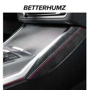 차량 기어 시프트 패널 커버 사이드 스트립 알칸타라 랩 튜닝 액세서리 호환 BMW G20 G28 G23 G42 320i 3