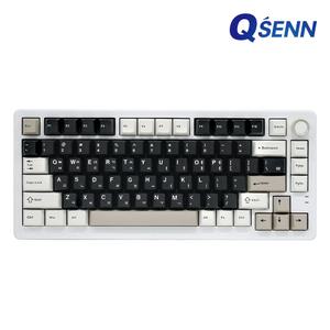큐센 Q75 PBT 풀윤활 가스켓 유무선 기계식 키보드  크림치즈 크림치츠축 V1