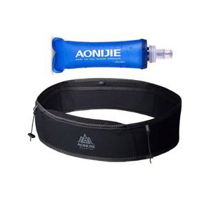 AONIJIE 수분 벨트 러닝 패니 팩, 후행 클라이밍 조깅 사이클링 운동 피트니스 3가지 색상(블랙, M /L)용 250ml 소프트 물병 플라스크 휴대폰 홀더 포함