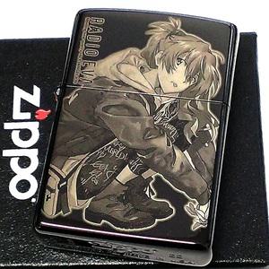 ZIPPO 에반게리온 아스카 10주년 라이타 RADIO EVA 블랙 티타늄 코팅 라이터