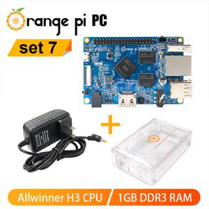 오렌지 파이 PC 올위너 H3 쿼드 코어 싱글 보드 컴퓨터 미니 1GB DDR3  파워 서플라이 투명 흰색 케이스 SB