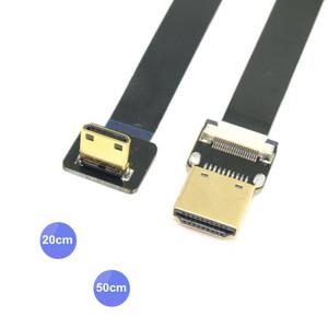 멀티 콥터 항공 용 FPV 미니 HDMI 호환 수-HDMI 수 FPC 플랫 케이블 90 도 다운 앵글