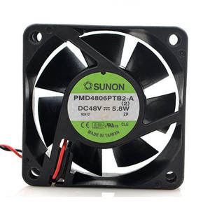 Sunon PMD4806PTB2-A DC 48V 5.8W 0.12A 6cm 6025 60x60x25mm 통신 장비 서버 볼 베어링 냉각 선풍기