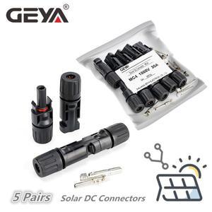 GEYA-태양 케이블 연결 5 쌍 방수 PV 커넥터 태양 전지 패널 충전기 도구 30A 1000VDC