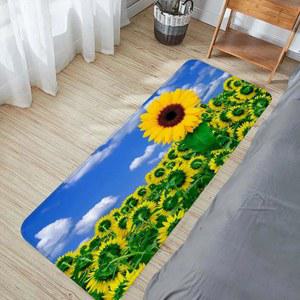 C 방지 50x80cm 바닥 발매트 해바라기 매트 카펫 대리석 부엌 매트, 거실