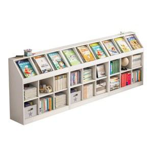 낮은 교구장 나뭇결 95cm 간이 정리함 4단 책꽂이 아이방 그리드 1 호두나무 32x30x91CM좁은x3q 비스
