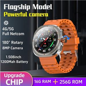 2025 시계 갤럭시 7 울트라 스마트 시계 영상 통화 4G5G SIM 카드 Smartwatch GPS WIFI 로터리 카메라 글로