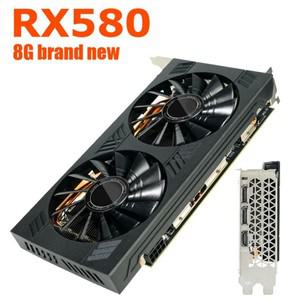AMD RX580 8G 게임용 비디오 카드  GDDR5 256 비트 그래픽 GPU  데스크탑 PC-AD03