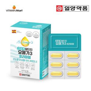 [일양약품] 초임계 알티지 오메가-3 프리미엄 (1,100mg x 30캡슐) 혈행개선 흡수율높은rTG형태 눈건겅개선 항산화작용 PTP포장