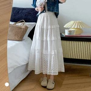 KARRA 아일렛로맨틱티어드스커트_A5M0264