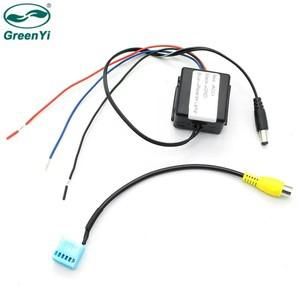 GreenYi 자동차 후면보기 카메라 전원 지연 타이머 릴레이 필터 정류기 RCD330 PQ MIB RCA 변환 어댑터 VW