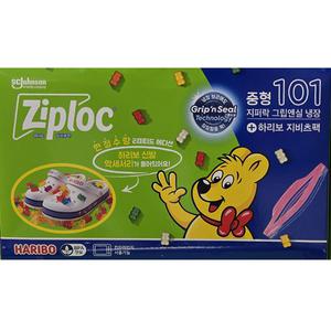지퍼락 하리보 냉장 지퍼백 중형 101매 그립앤실 하리보 지비츠