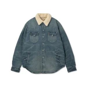 매장정품 폴로 랄프 로렌 POLO RALPH LAUREN 플리스 라인 데님 웨스턴 셔츠 재킷-베이지/카키 MNPOWOV16823