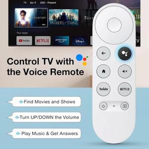 (원격 전용) Google Chromecast 4k Snow 스트리밍 미디어 플레이어 매칭을 위한 G9N9N 교체 음성 제어가 필