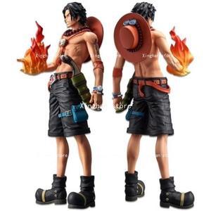 오리지널 정품 Banpresto 원피스 Grandista Nero Portgas D Ace 28cm 애니메이션 피규어 교체 헤드 모델 컬