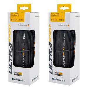 Continental Ultra Sport III 700x23/25/28c 검정색 접이식 PureGrip 3 도로 자전거 타이어