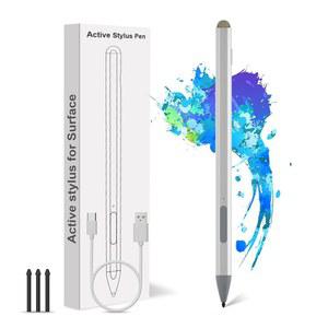 Microsoft용 Surface Pen Windows 스타일러스 Pro 11/10/9/9/8/7 Pro/Book/Laptop/Go/Studio와 호환되는 손바닥 거부 및 충전식 4096 압력 민감도 디지털