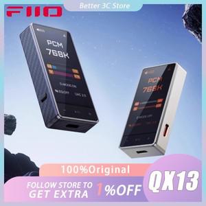 FiiO QX13 휴대용 디코딩 헤드폰 파워 앰프 1.99인치 화면 DAC ES9027PRO USB 소형 테일 DSD 커스텀