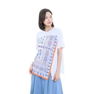 [20%쿠폰+7%페이][샤트렌] 패턴나염 배색 티셔츠_HCDMTS211