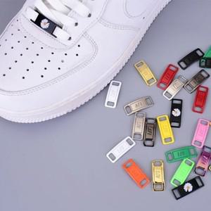 2개/짝 신발 끈 버클 금속 AF1 액세서리 레이스 잠금 DIY 운동화 키트