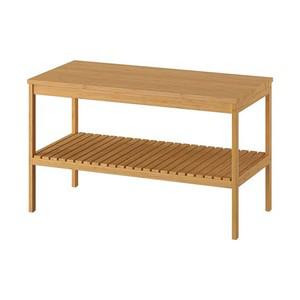 이케아 RAGRUND 로그룬드 벤치 77x37cm 욕실선반 원목벤치 긴의자 2단선반 욕실수납장