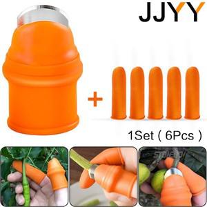 1Set 6PCS Silicone Thumb Guard Knife Professional Harvesting Plant Cut Resistant Finger Protector Ki