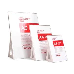 다용도 디스플레이 스탠드 A3 화이트 (W6280)쇼케이스 POP 테이블메뉴판 안내 홍보판 POP꽂이 도꽂이 아크