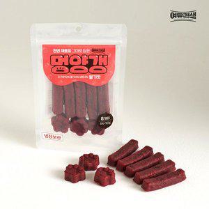 [기타]여유견생 멍양갱 딸기맛 천연수제 국산 말랑말랑 비건 잇몸 약한 노견 강아지 간식