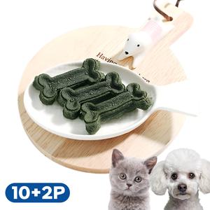 10+2 헬로튼튼 [총12P] 강아지 고양이 덴탈껌 천연 수제껌 치석제거 치태 입냄새 치아