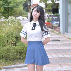 (대여)교복몰 교복 반팔 하늘하늘 데님 세라복 청춘