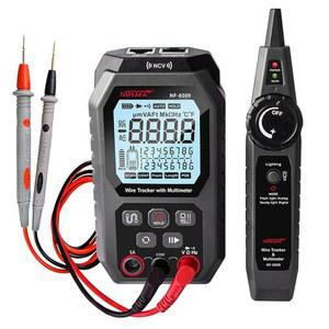 멀티미터 테스터가 장착된 NOYAFA 네트워크 케이블 테스터, RJ45 CAT5 CAT6 이더넷 테스터 포트 깜박임, NCV 안티 번 AC DC 전압계 POE 재밍 TDR 토너