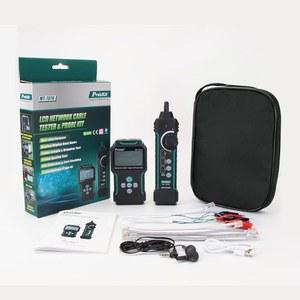 프로스킷 툴 솔루션 MT-7076 LCD 네트워크 케이블 테스터 및 프로브 키트 아날로그 /디지털 듀얼 모드 리튬 이온 배터리 타입-C PoE 스위치 포트 깜박임 NCV(MT-7076)
