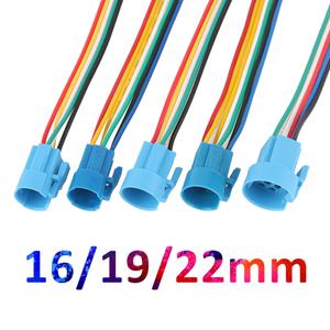 1550pcs 금속 푸시 버튼 스위치 배선에 16mm 19mm 22mm 케이블 소켓 2-6 전선 안정적인 램프 빛 버튼 와이