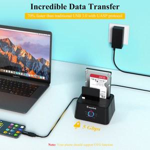호환 2 5/3 5인치 HDD/SSD 3 0-SATA 도킹 Wavlink 하드 I/II/III 드라이브 기능용 스테이션 듀얼 USB 베이 복사기/오프라인