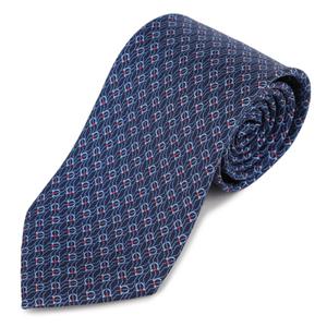 [롯데백화점]페라가모 테트리스 프린트 실크 넥타이 35-0950 NAVY BLUE 768562