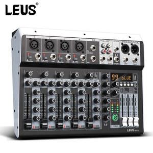 디지털 오디오 음향 믹서기 DJ 믹서 LEUS MX6 채널 99 DSP 이펙트 레코드 PC 48V 팬텀 파워 USB 사운드 노래방용 블루투스 콘솔 믹싱