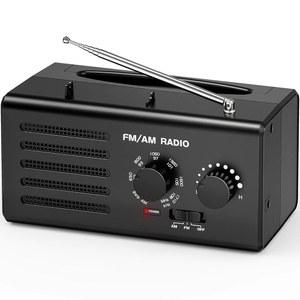 [미국배송] AM FM 라디오 휴대용 최고의 수신 기능 배터리 전원 또는 AC 전원 큰 스피커 대형 튜닝 노브 헤드폰 잭 가정/야외/긴급 사용에 완벽한 굿스 트랜지스터