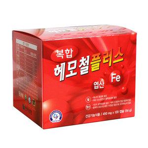 한미양행 엽산 100% 복합헤모철플러스 4개월 철분 임신 철분제 오징어먹물색소