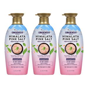 오가니스트 히말라야핑크솔트 두피스케일링 샴푸 500ml, 3개