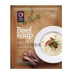 우리쌀 쇠고기크림수프 60g x 20개/우리쌀수프/무배