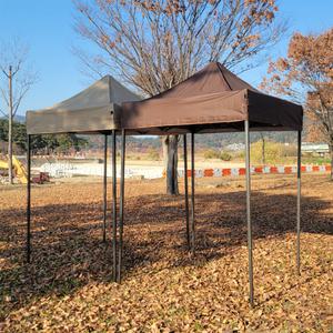 벨크로타입 접이식 캐노피 소형 투명 포장마차 야외 방수 천막 1.5m x 1.5m