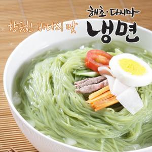 시원한 해초냉면 6인분 다시마 미역 건강한면 쫄면 초록면