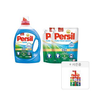 퍼실 엑스퍼트 실내건조 2.7L, 1개+리필 1.8L, 2개+증정(파워젤 라벤더듀얼  파우치 300mL, 1개)